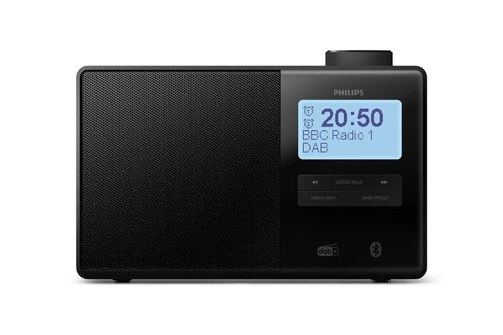 Philips Tar5600 Dab/fm Bluetooth Portable Clock Radio in Black
