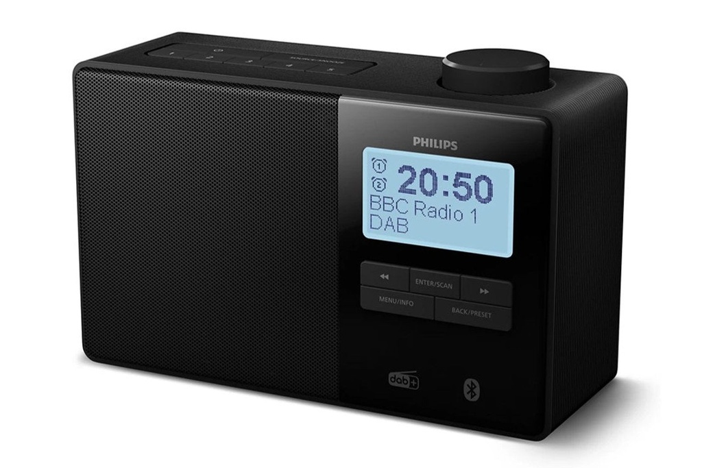 Philips Tar5600 Dab/fm Bluetooth Portable Clock Radio in Black