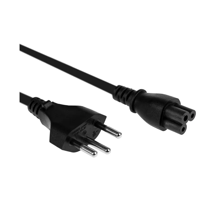 [150710] AC-Netzkabel, CH Typ F/E (CEE 7/7) Stecker - IEC 60320 C5, 3m, Schwarz (Kopie)